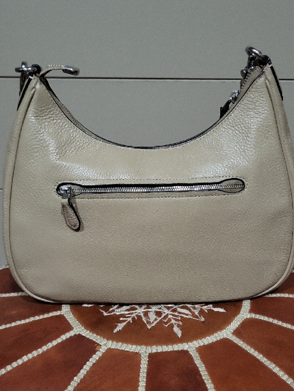 Coach Pebbled Leather Shoulder Bag in Tan - Picture 7 of 10